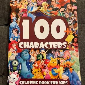 100 character Disney coloring book